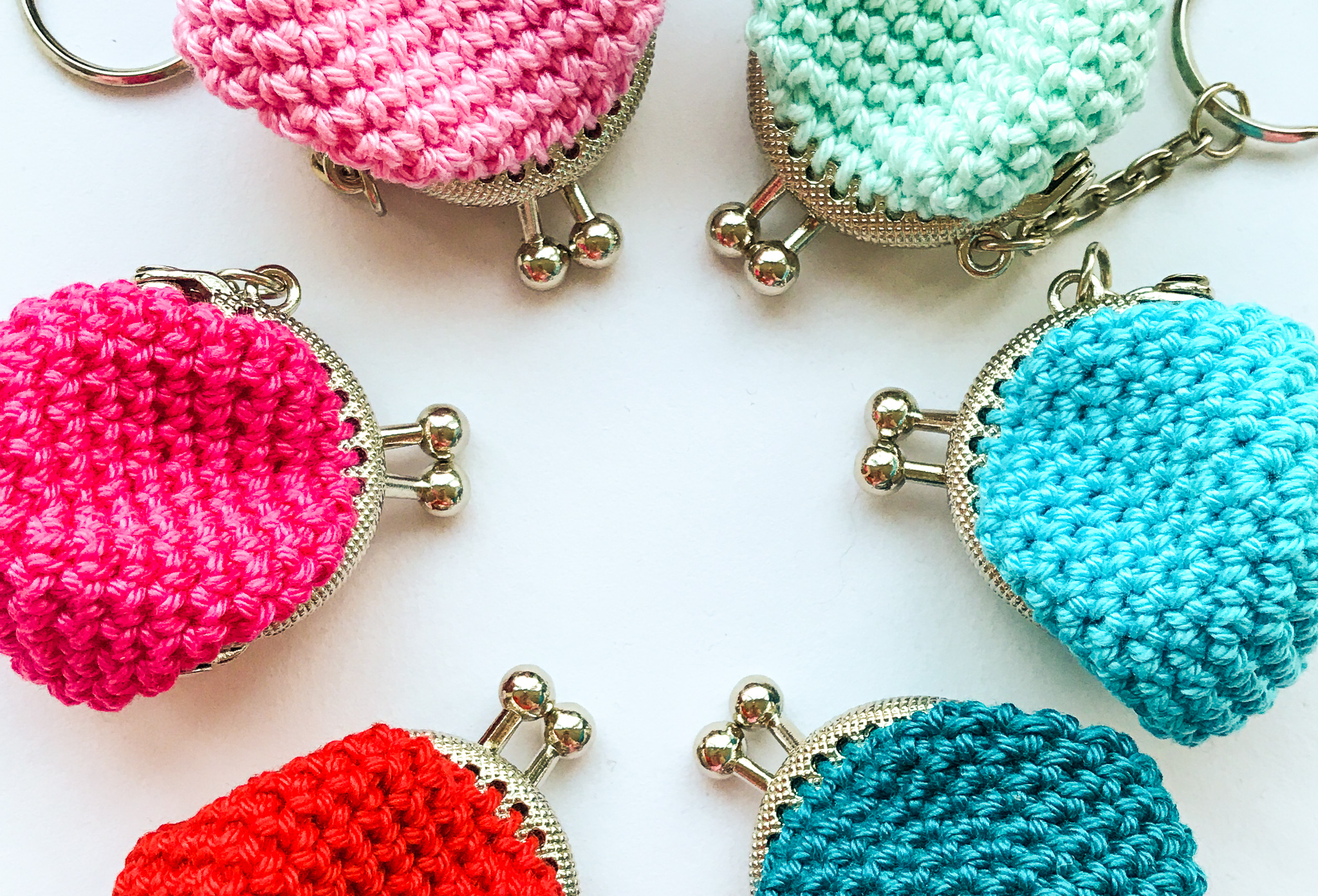 Sunflower Knit Ornament Fabric Crochet Bag Key Chain Keyring - Temu
